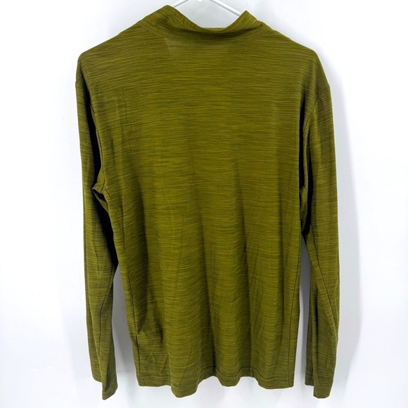 Nike Green and Gold Long Sleeve Tee with Quarter-Zip - Picture 3 of 6